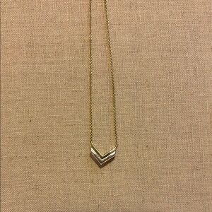 Stella & Dot x Maya Brenner Gold-Silver-Rosé Gold Chevron Necklace